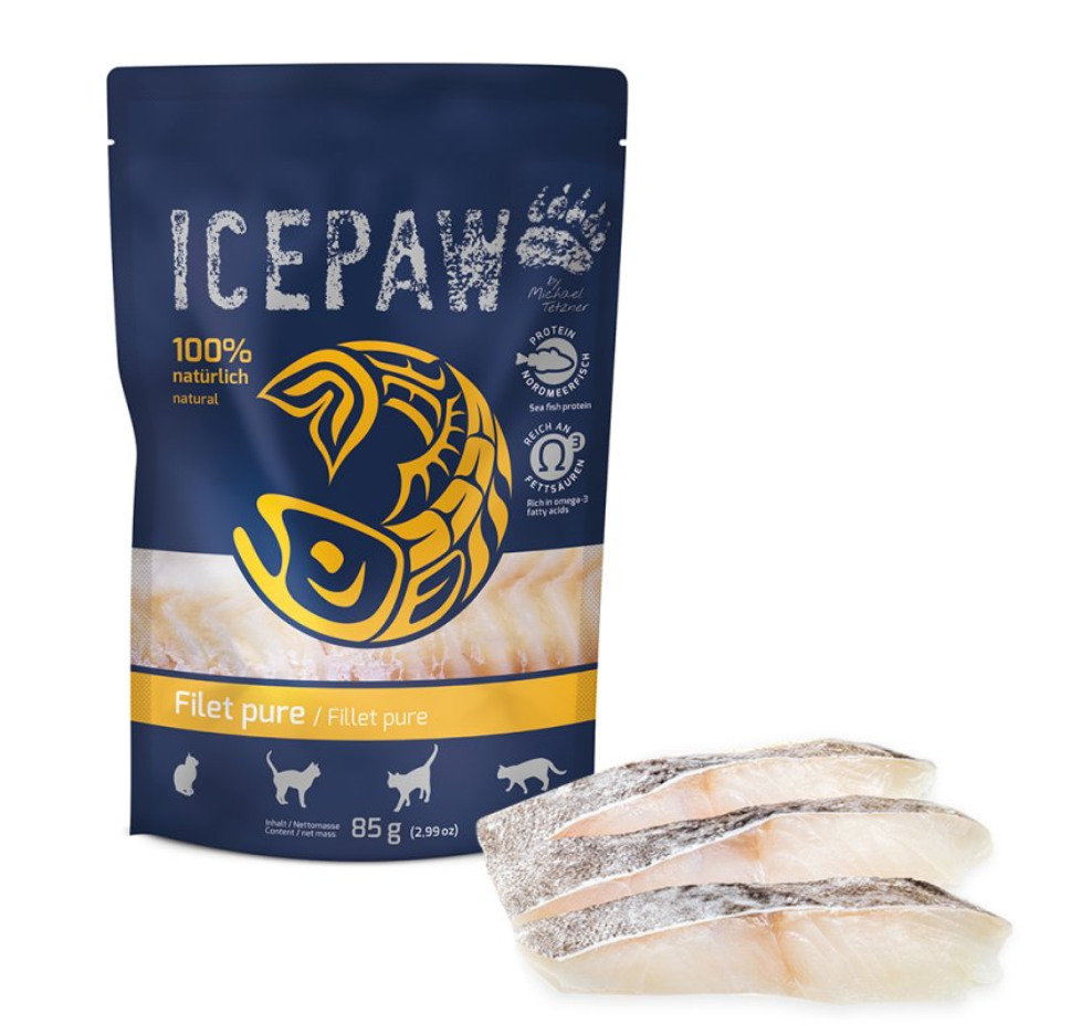 Wet cat food with cod "Icepaw Fillet Pure"