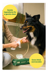 Wet dog wipes "Earth Rated" (unscented)