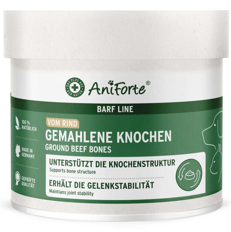 Food supplement for dogs and cats - ground beef bones "Aniforte Ground Beef Bones"