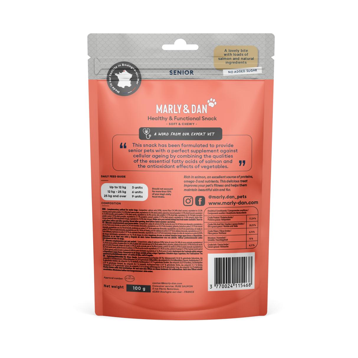 Marly & Dan soft treats for dogs SENIOR