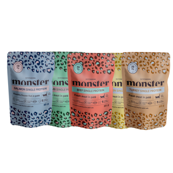 Monster wet food set for cats