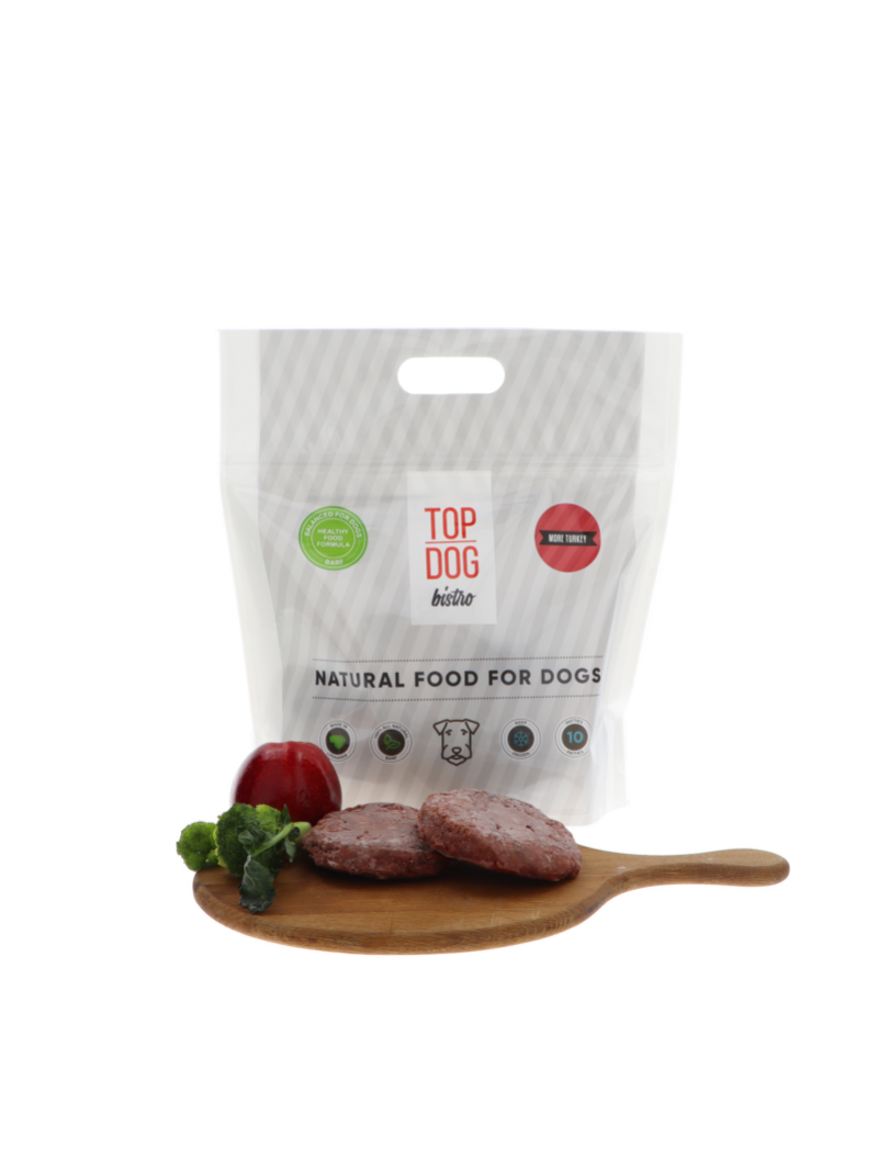 Frozen food for dogs with turkey Top Dog Bistro More Turkey (PICK-UP ONLY)