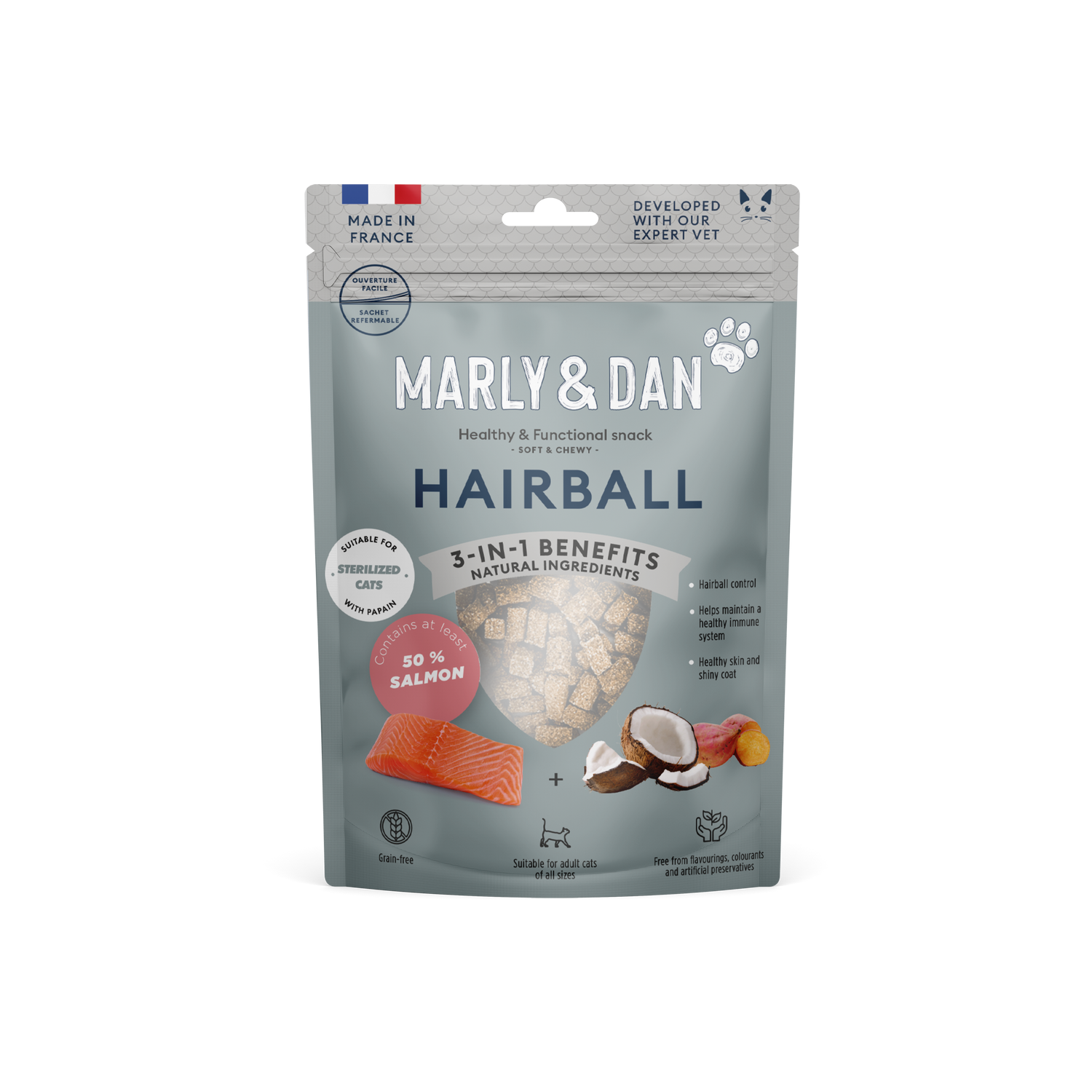 Marly & Dan soft treats for cats HAIRBALL
