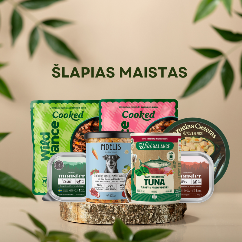 slapias maistas sunims